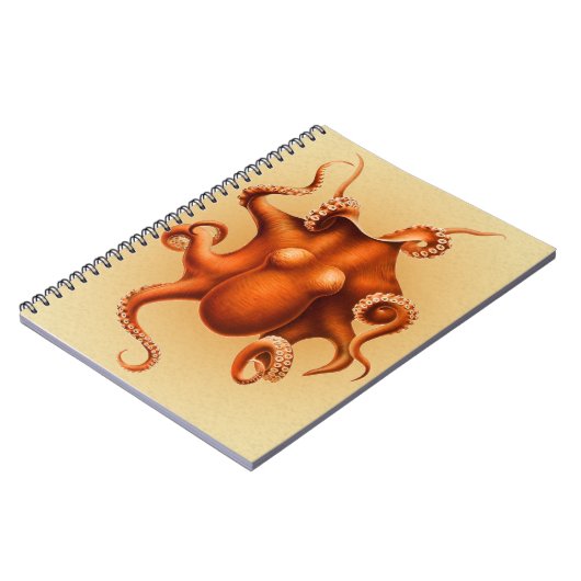 Carnet Créature du monstre de la mer d'Octopus Cephalapod (Côté gauche)