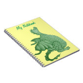 Carnet créature imaginaire mythique dragon vert mignon (Côté Droit)
