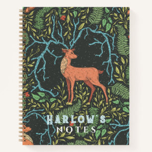 Carnet Créature mythique semblable à un cerf botanique