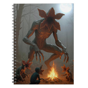 Carnet Créatures Démogorgon autour d'un feu de camp