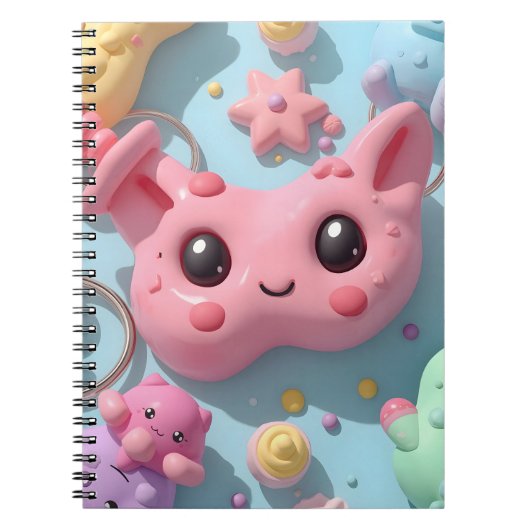 Carnet Créatures Fantastiques Pastel Kawaii (Devant)