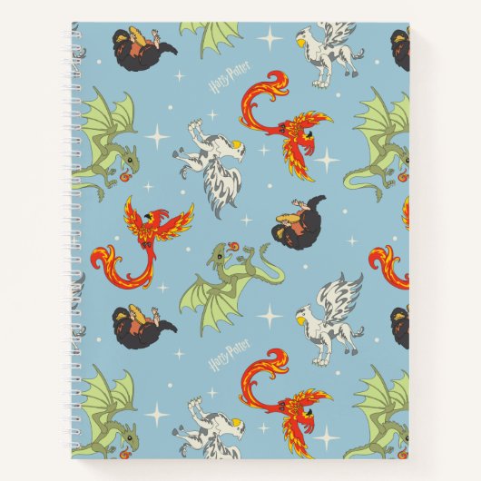 Carnet Créatures Magiques Motif Vintage (Devant)