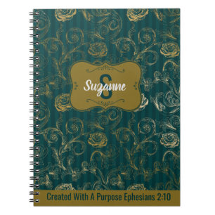 Carnet Créé avec un 2h10 d'Ephesians de but floral