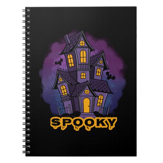Carnet Creepy Purple Mansion Spooky Haunted House (Devant)