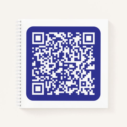 Carnet Créer un code QR analysable | Bleu foncé modifiabl (Devant)