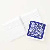 Carnet Créer un code QR analysable | Bleu foncé modifiabl (Intérieur)