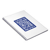 Carnet Créer un code QR analysable | Bleu marine (modifia (Côté Droit)