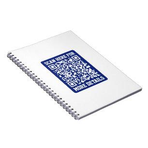 Carnet Créer un code QR analysable Bleu marine (modifia