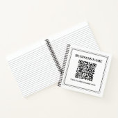 Carnet Créer un code QR scannable | Noir & Blanc (Intérieur)