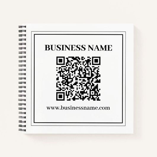 Carnet Créer un code QR scannable | Noir & Blanc (Devant)