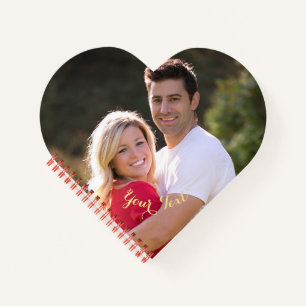 Carnet Créer un texte photo personnalisé Coeur en forme