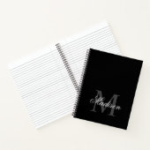 Carnet Créer Votre Nom Personnalisé Monogramme Calligraph (Intérieur)