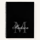 Carnet Créer Votre Nom Personnalisé Monogramme Calligraph (Devant)