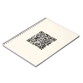 Carnet Créez instantanément un code QR | Blanc cassé modi (Côté gauche)