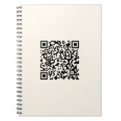 Carnet Créez instantanément un code QR | Blanc cassé modi (Devant)