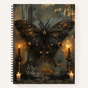 Carnet Créez vos propres bougies gothiques Moth cuivre no