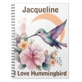 Carnet Créez votre propre aquarelle Hummingbird Nom perso (Devant)