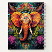 Carnet Créez votre propre boho floral Elelphant Totem ani (Dos)