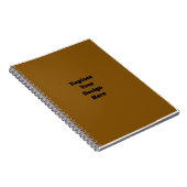 Carnet Créez Votre Propre Brun (Côté Droit)