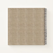 Carnet Créez votre propre Burlap Retro Logo Monogramme (Dos)