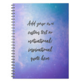 Carnet Créez Votre Propre Citation Motivationnelle Pastel (Devant)