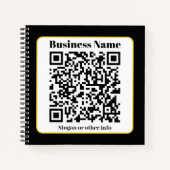 Carnet Créez votre propre code QR | Bordure noire blanche (Devant)