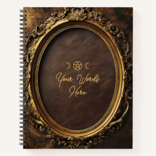 Carnet Créez Votre Propre Cuir Brun Faux Doré