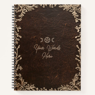 Carnet Créez Votre Propre Cuir Brun Faux Lace Ivoire