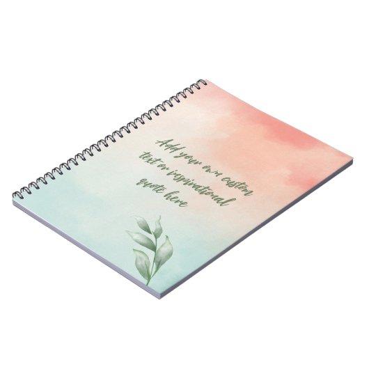 Carnet Créez votre propre devis de motivation aquarelle (Côté gauche)