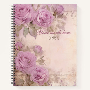 Carnet Créez votre propre éphémère de pivoines violettes