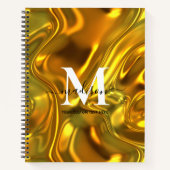 Carnet Créez votre propre Monogramme noir or (Devant)