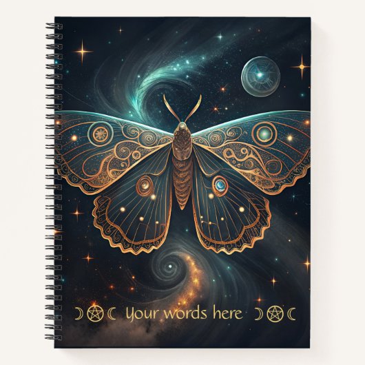 Carnet Créez Votre Propre Moth Céleste Doré (Devant)
