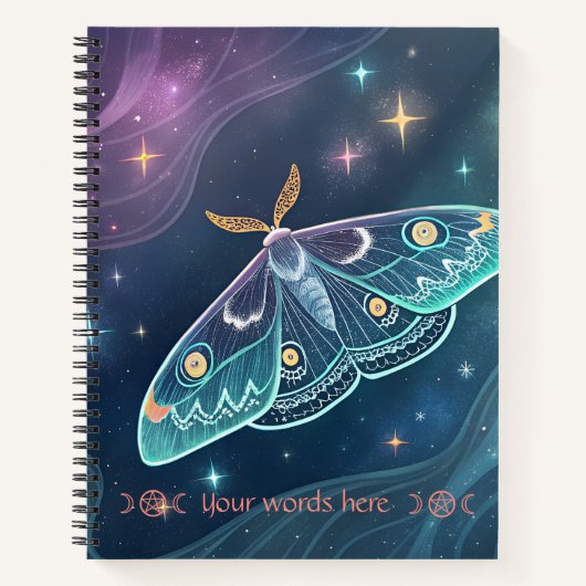 Carnet Créez Votre Propre Moth Céleste Mystique (Devant)
