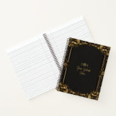 Carnet Créez votre propre noir doré terni (Intérieur)