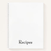 Carnet Créez votre propre recette personnalisée (Devant)