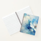 Carnet Créez Votre Propre Rose Thé Blanc Shabby Chic Bleu (Intérieur)