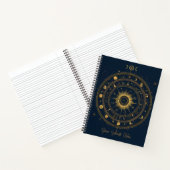 Carnet Créez Votre Propre Roue Céleste Bleue et Or (Intérieur)