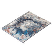 Carnet Crème Abstraite de Bronze Bleu Contemporain Gris (Côté gauche)