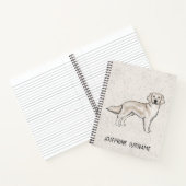 Carnet Crème anglaise Golden Retriever Chien Nom Personna (Intérieur)