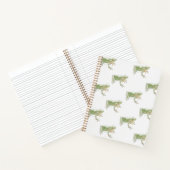Carnet Crème Blanc Sage Vert Aquarelle Grenouille Motif (Intérieur)
