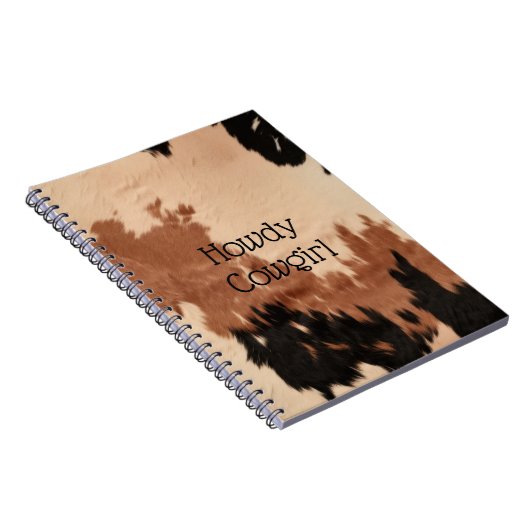 Carnet Crème Brown de cowhide (Côté Droit)