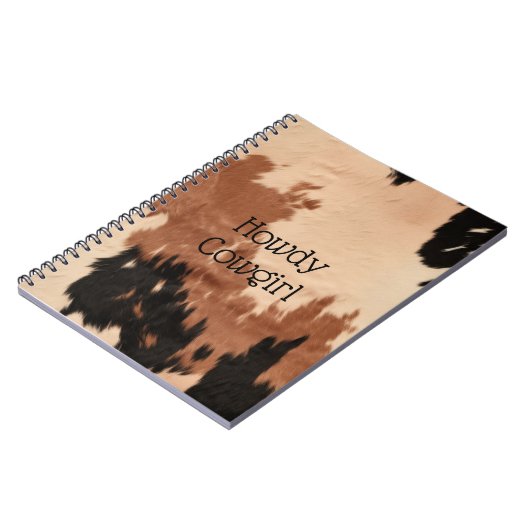 Carnet Crème Brown de cowhide (Côté gauche)