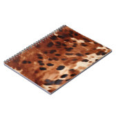 Carnet Crème de l'Ouest tacheté Brown Noir de cowhide (Côté gauche)