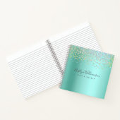 Carnet Crème de maquillage de salon de coiffure bleu turq (Intérieur)