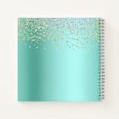 Carnet Crème de maquillage de salon de coiffure bleu turq (Dos)