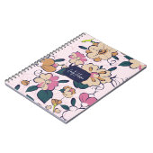 Carnet Crème de Prairie Florale Rose Illustration Botaniq (Côté gauche)