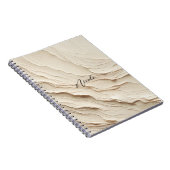 Carnet Crème d'Ivoire Aspect Texturé Bohème (Côté Droit)