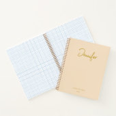 Carnet Crème douce Customisée Golden Handwrite Name (Intérieur)