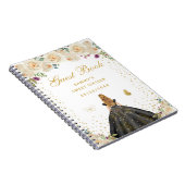 Carnet Crème Floral Blonde cheveux Princesse Sweet sixtee (Côté Droit)