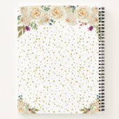 Carnet Crème Floral Blonde cheveux Princesse Sweet sixtee (Dos)